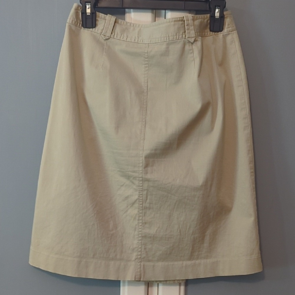 Banana Republic Beige A-Line Skirt with Buttons - Picture 4 of 5